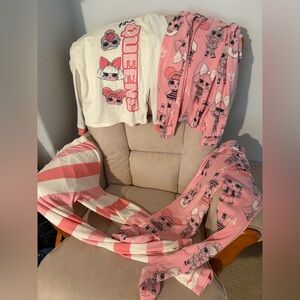 LOL girls pajamas, two sets! Size 10. Used but in excellent condition.